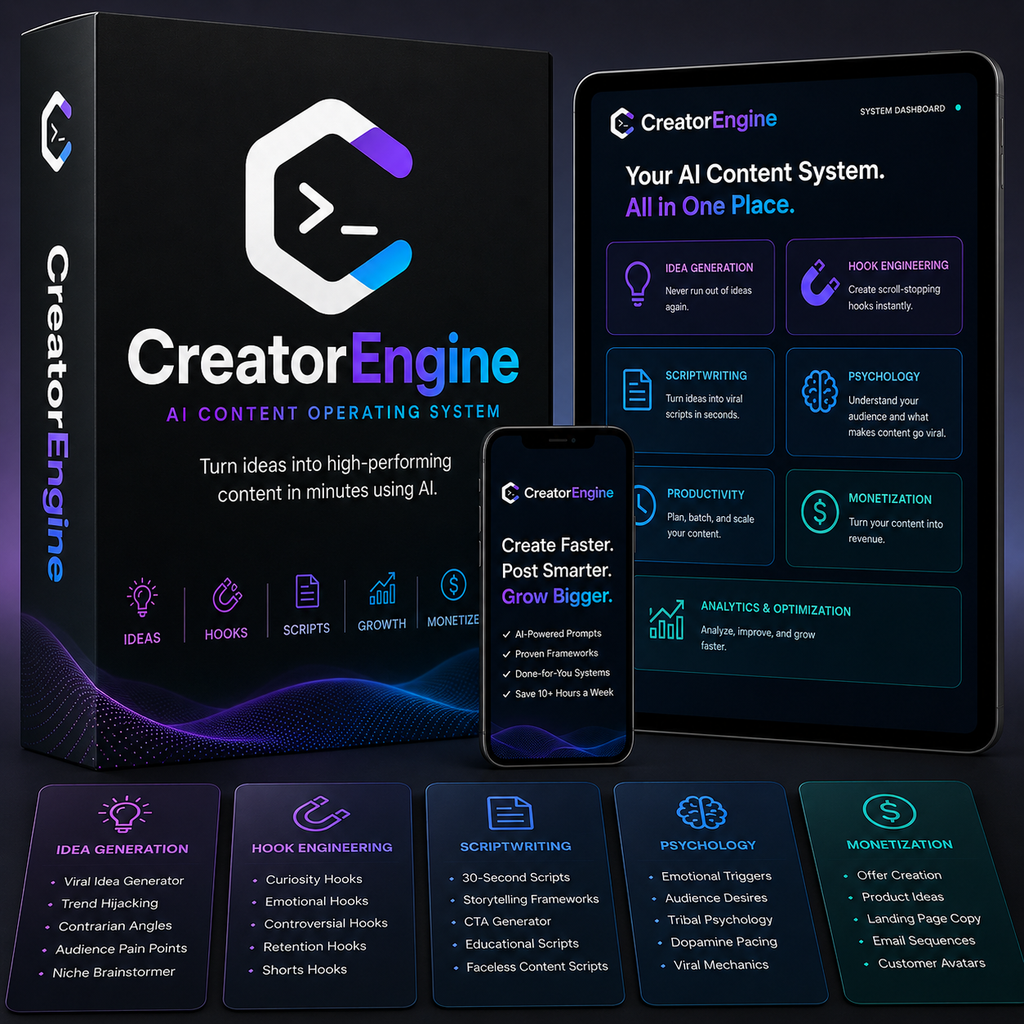 CreatorEngine — 70 AI Prompts That Actually Produce Usable Content